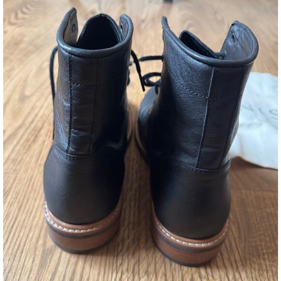 NISOLO Black Leather All-Weather Amalia Boots Size 10 - Picture 8 of 16